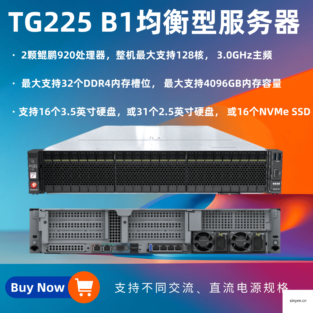 TG225 2U2路均衡型服务器