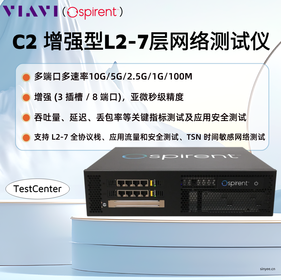 思博伦TestCenter C2车载以太网测试仪支持1G/2.5G/5G/10G多种端口