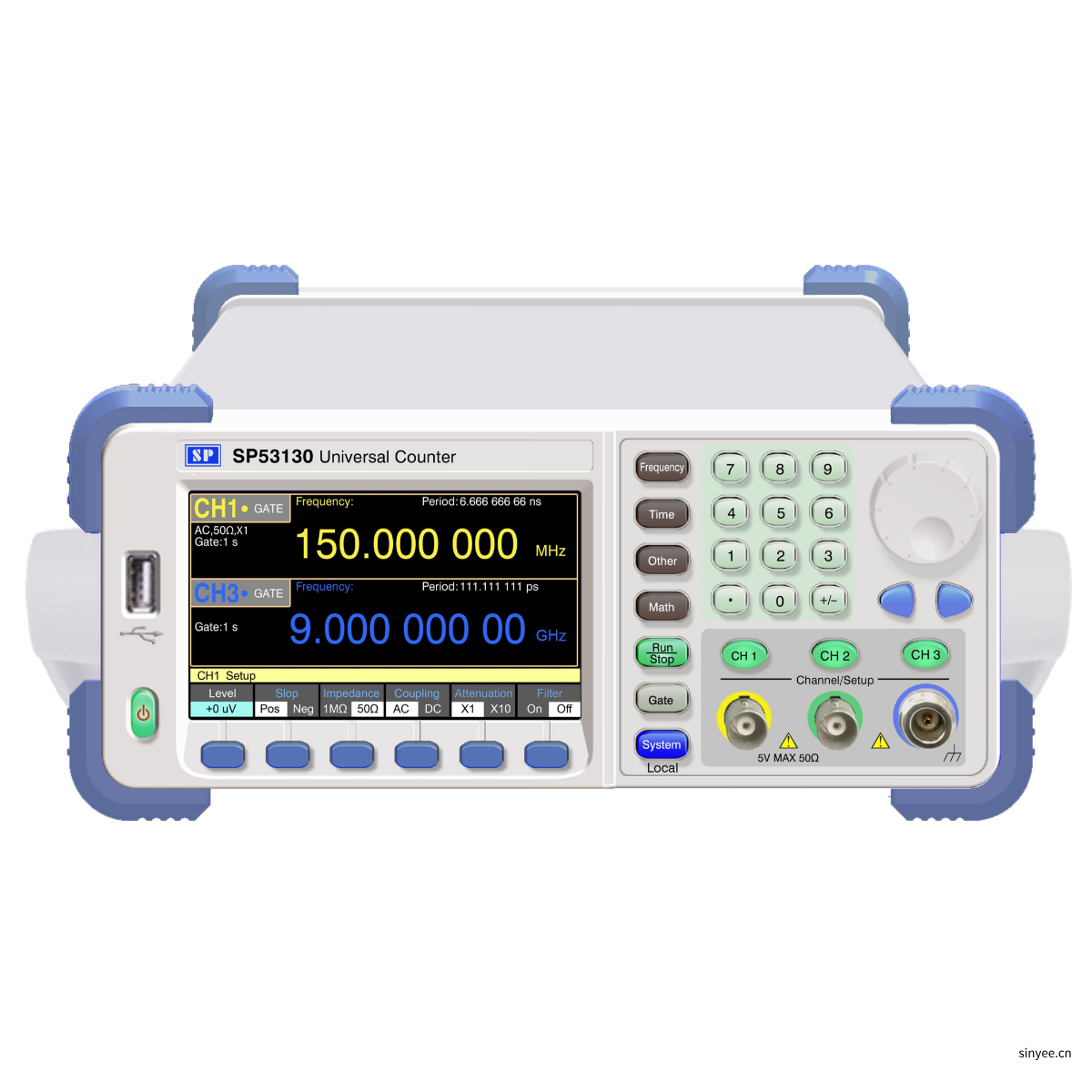 国产SP53130通用计数器0.14mHz~150MHz/500MHz/1.5GHz/2.5GHz/3GHz/6GHz/9GHz